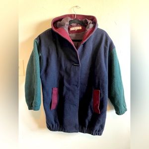 Vintage Wool Colorblock Jacket